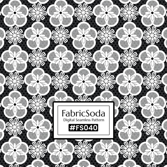 FS040 Lace Floral Seamless Pattern JPG PNG