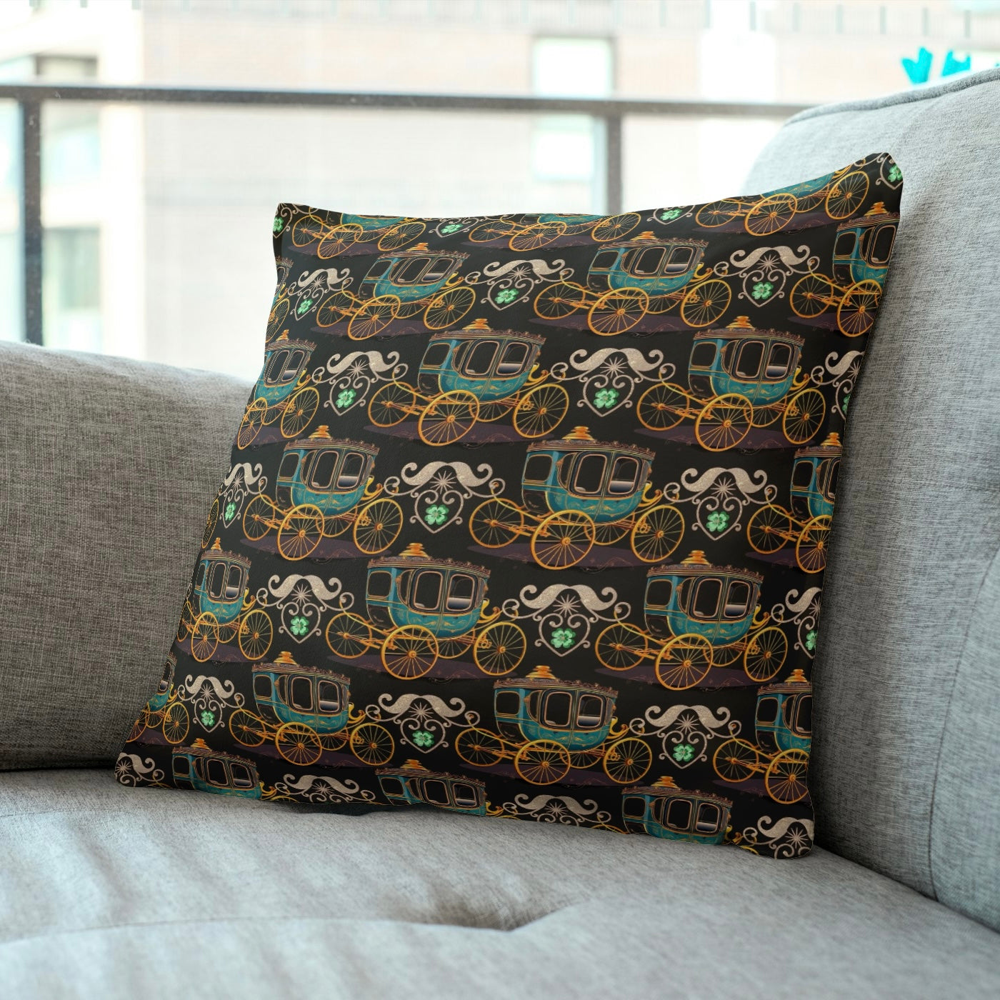 FS022 Luxury Carriage Seamless Pattern JPG PNG