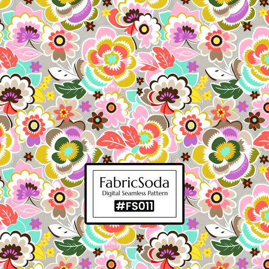 #FS011 Japanese Floral Seamless Pattern JPG