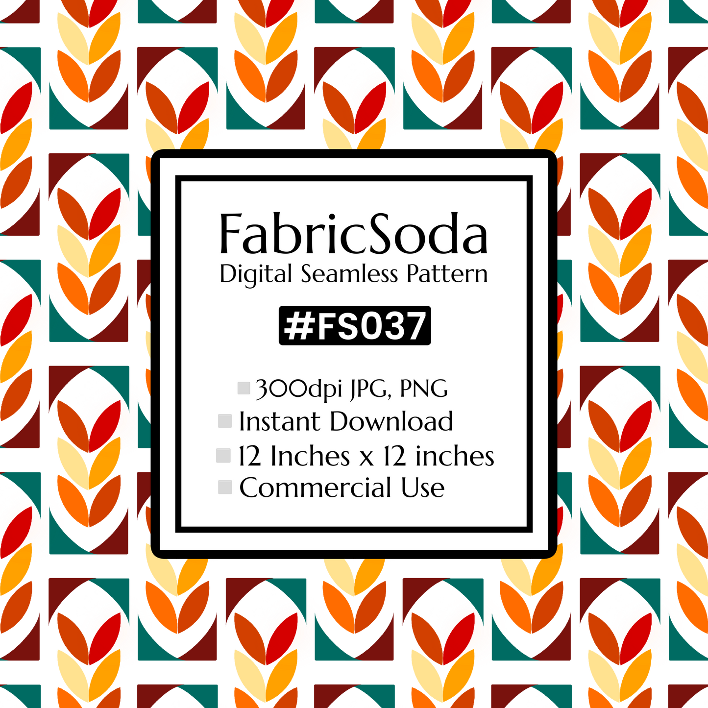 FS037 Brown Black Geometric Seamless Pattern JPG PNG