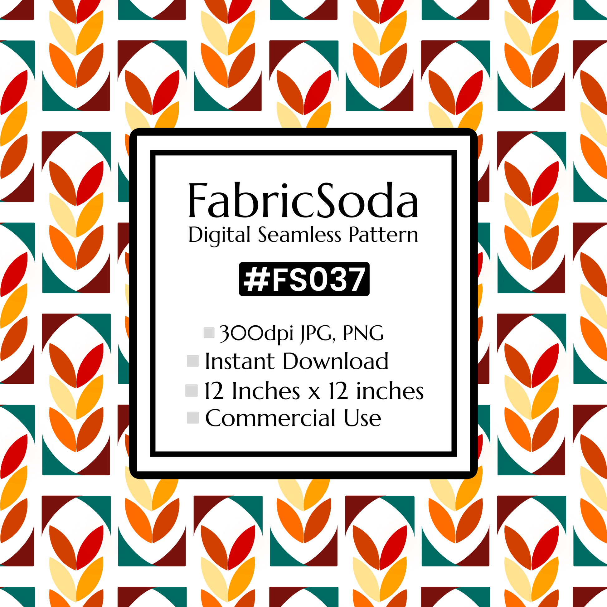 FS037 Brown Black Geometric Seamless Pattern JPG PNG