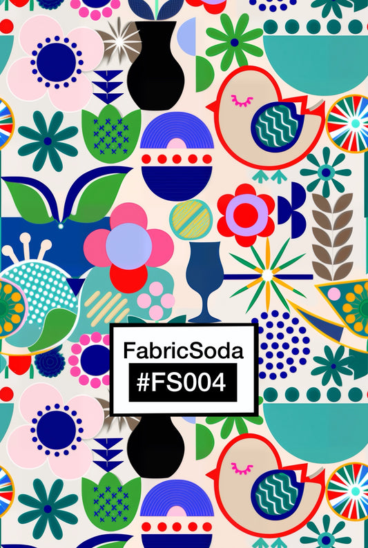 FS004 Exotic Geometric Abstract Printed Fabric