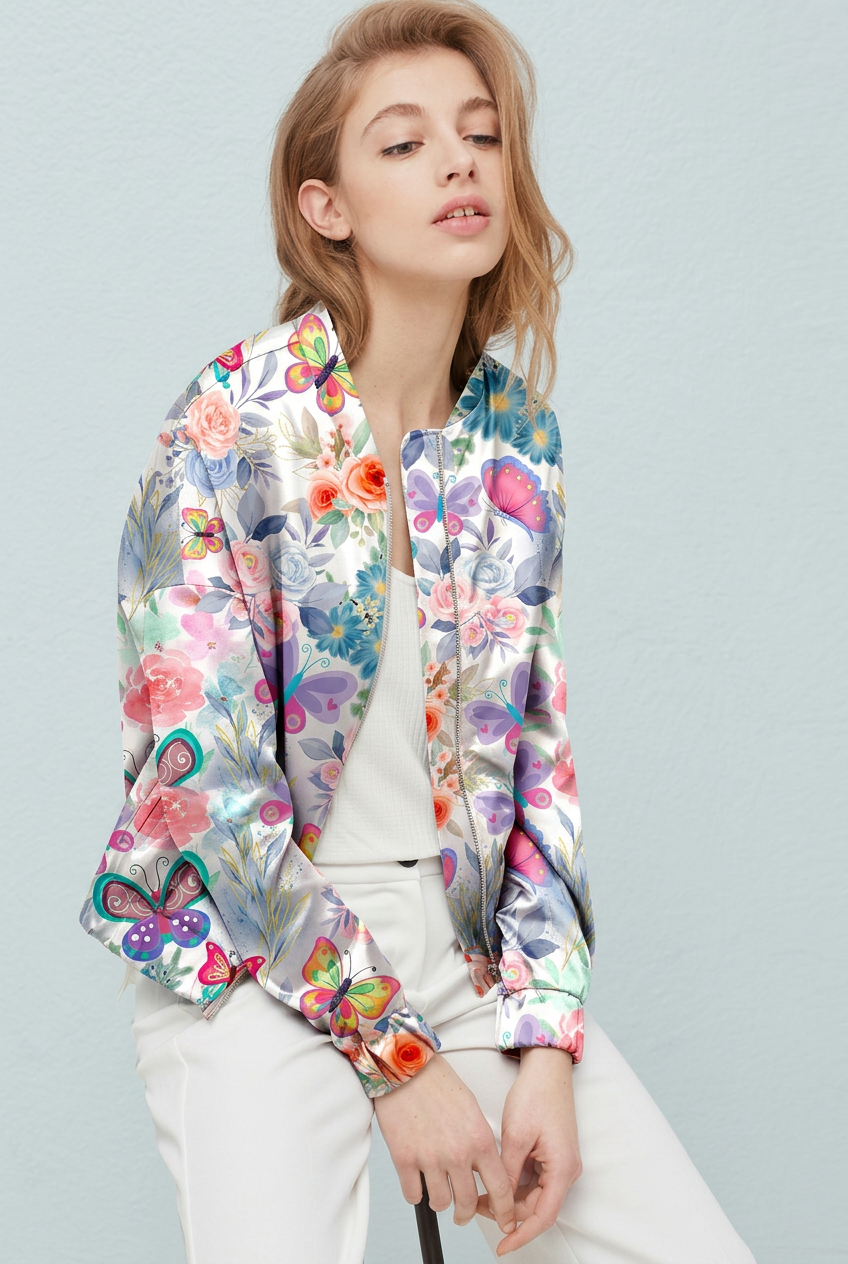 FS009 Watercolour Butterfly Printed Fabric