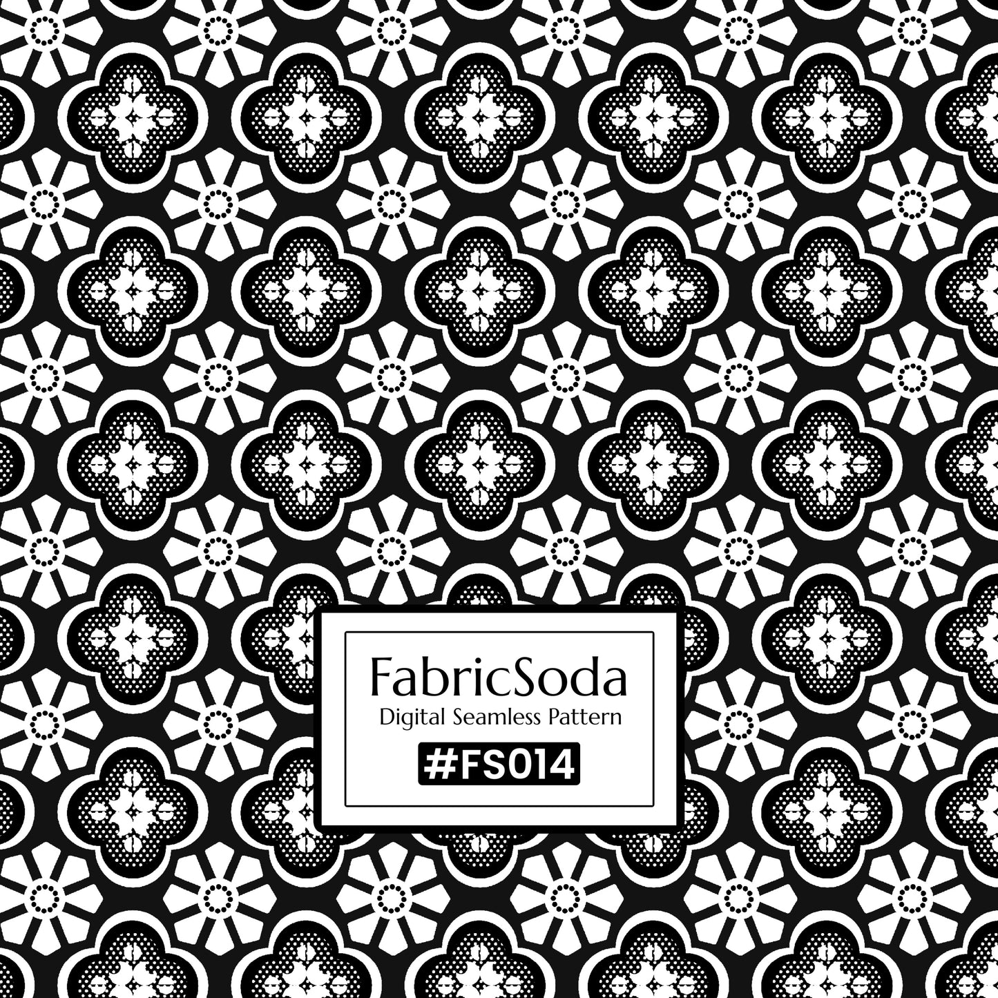 FS014 Lace Floral Printed Fabric