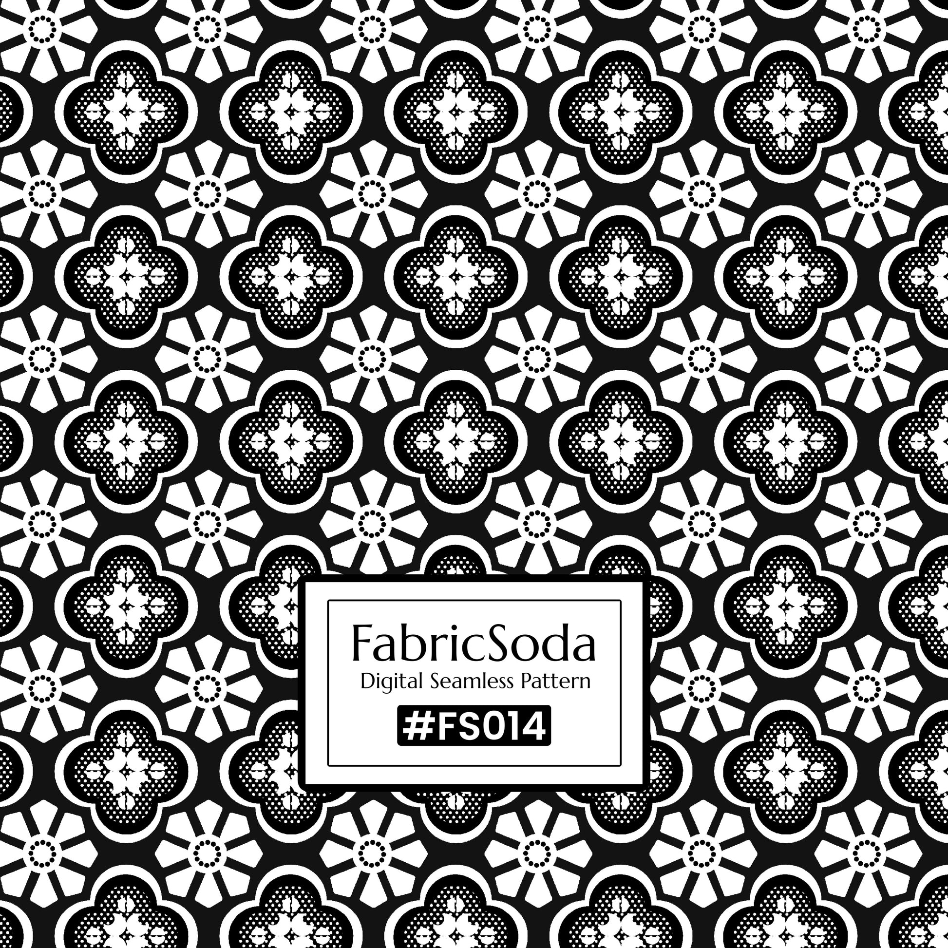 FS014 Lace Floral Printed Fabric