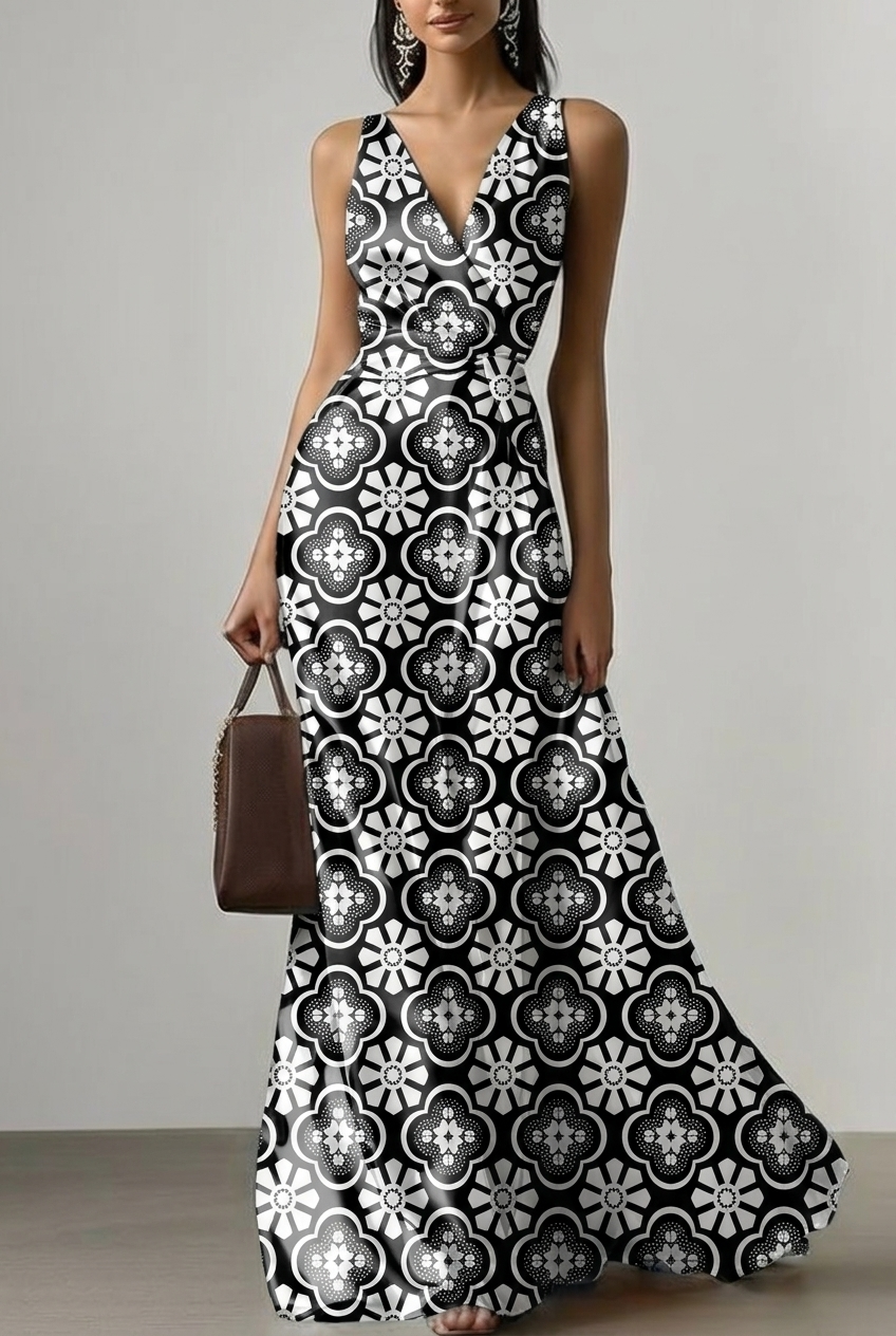 FS014 Lace Floral Printed Fabric