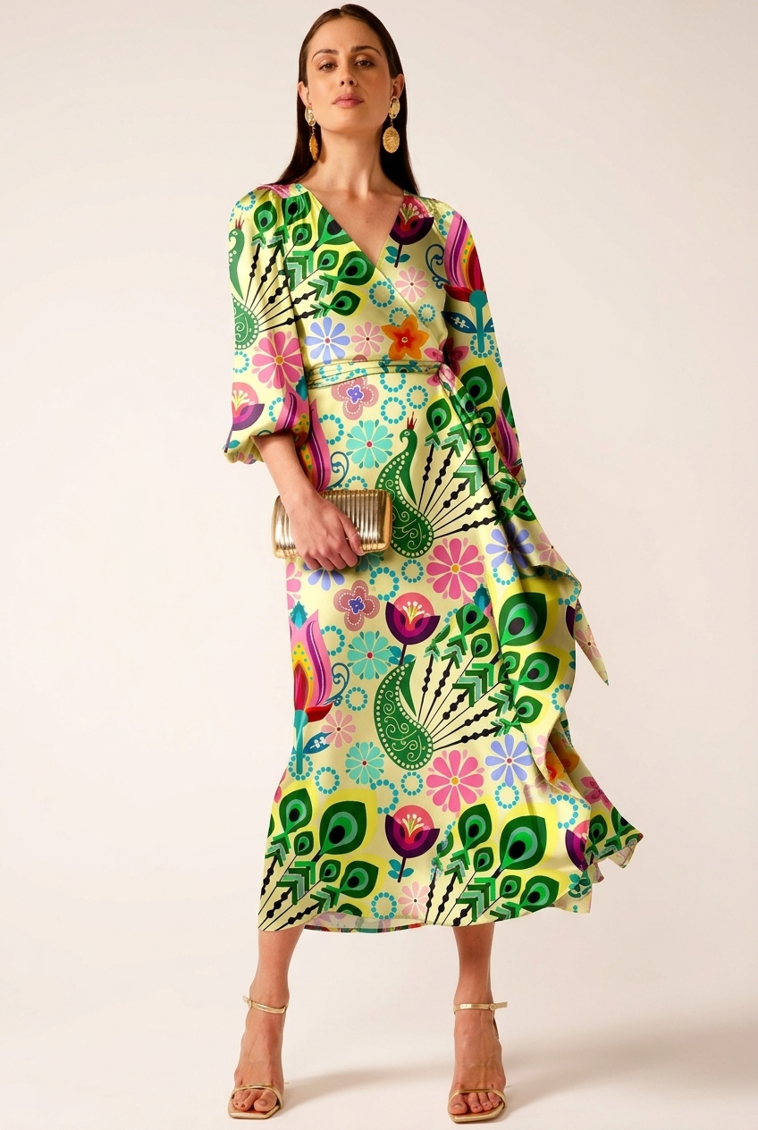 FS018 Exotic Peacock Printed Fabric