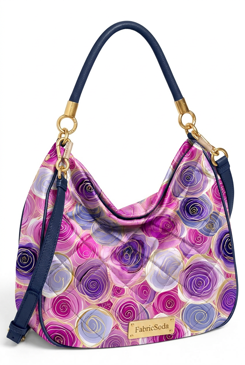 FS023_Pink_Purple_Flower_Printed_Fabric
