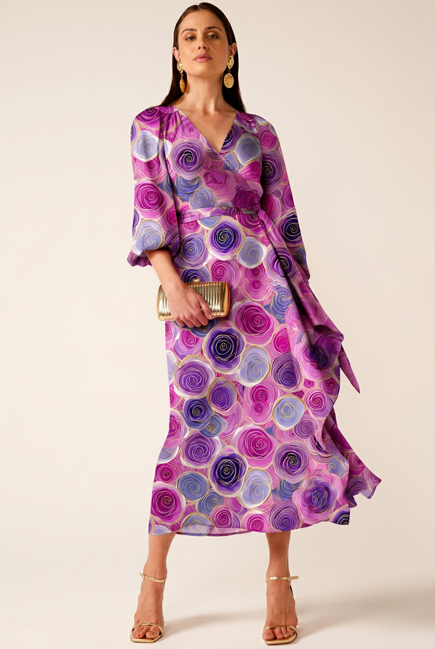 FS023_Pink_Purple_Flower_Printed_Fabric
