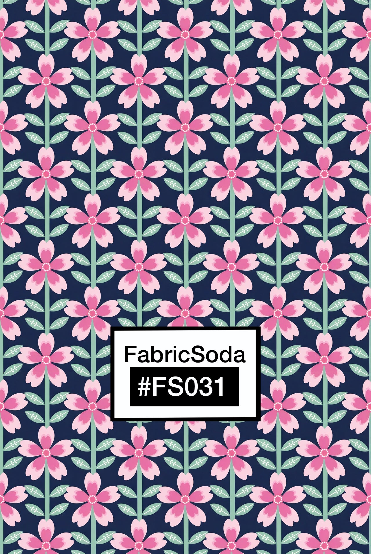 FS031 Pink Flower Printed Fabric
