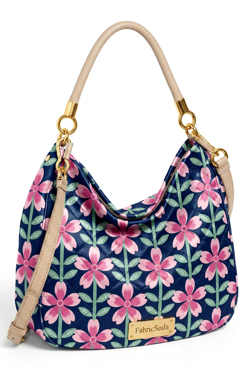 FS031 Pink Flower Printed Fabric