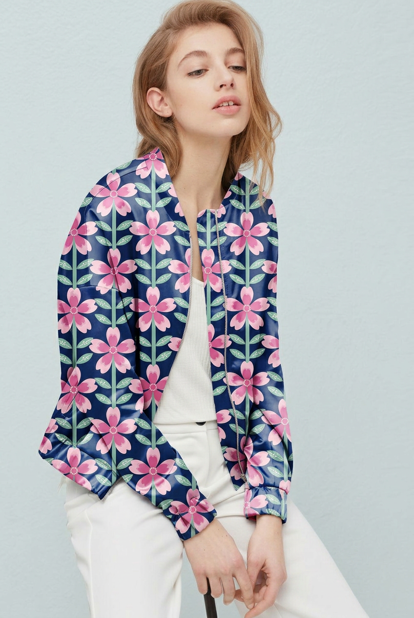 FS031 Pink Flower Printed Fabric