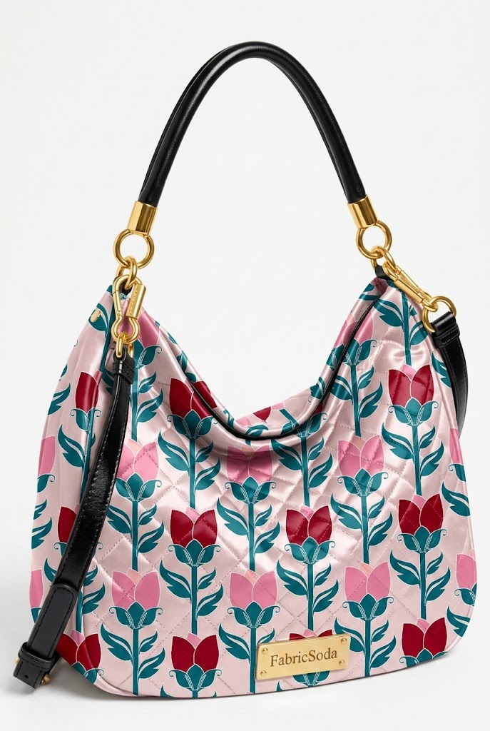 FS032 Pink Rose Printed Fabric