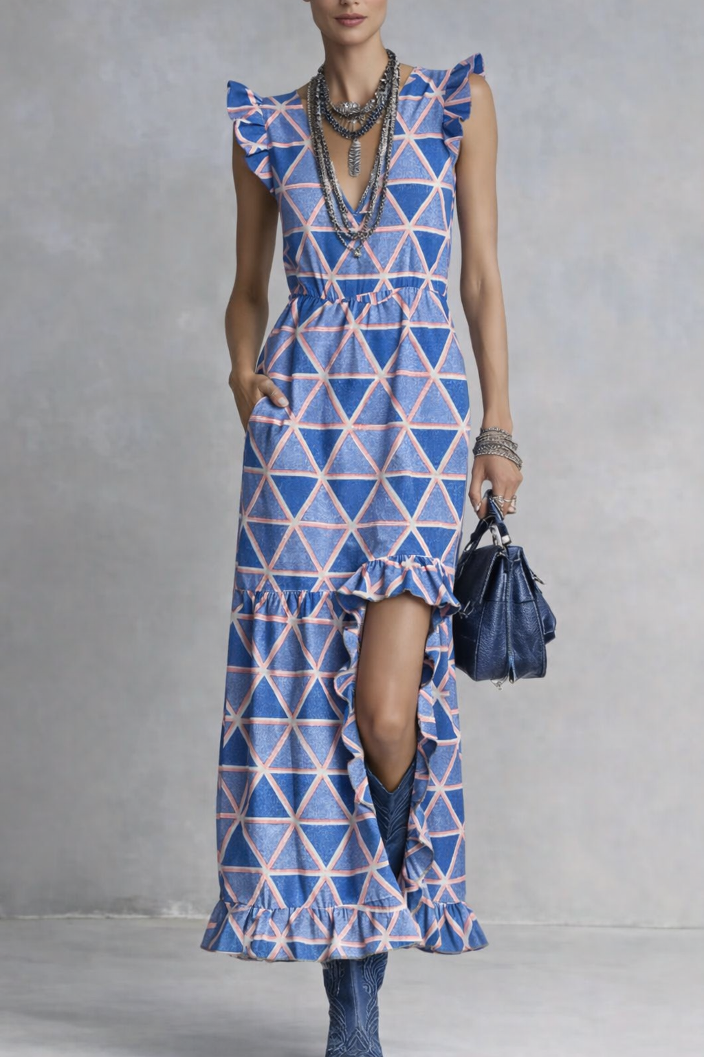 FS036 Triangle Geometric Seamless Pattern JPG PNG