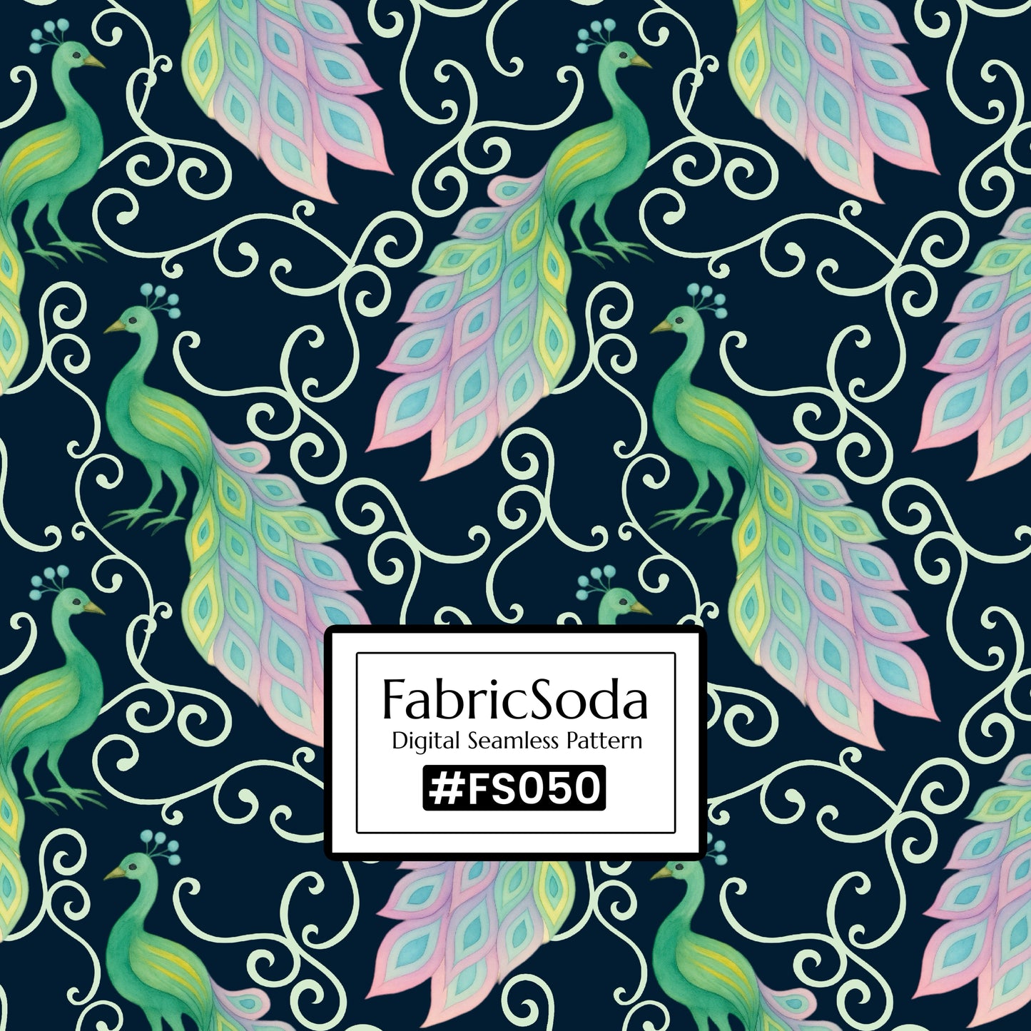 FS050 Exotic Peacock Printed Fabric