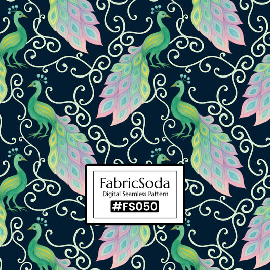 FS050 Exotic Peacock Printed Fabric