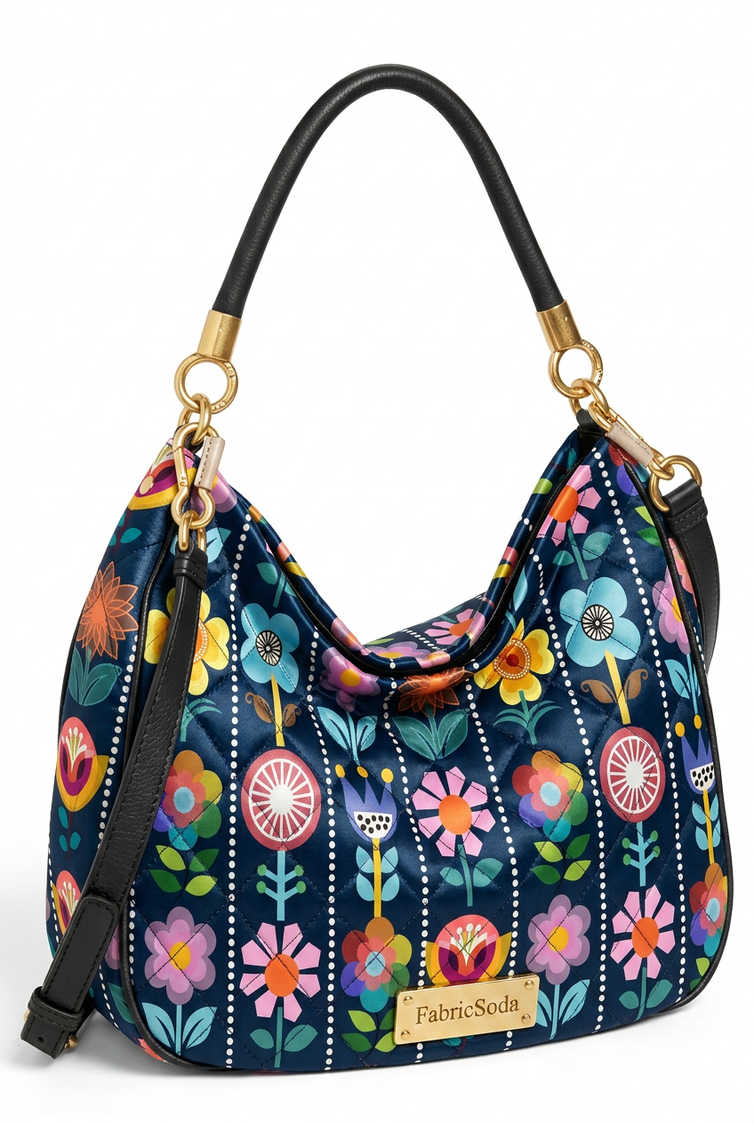 FS057 Exquisite Floral Stripe Printed Fabric