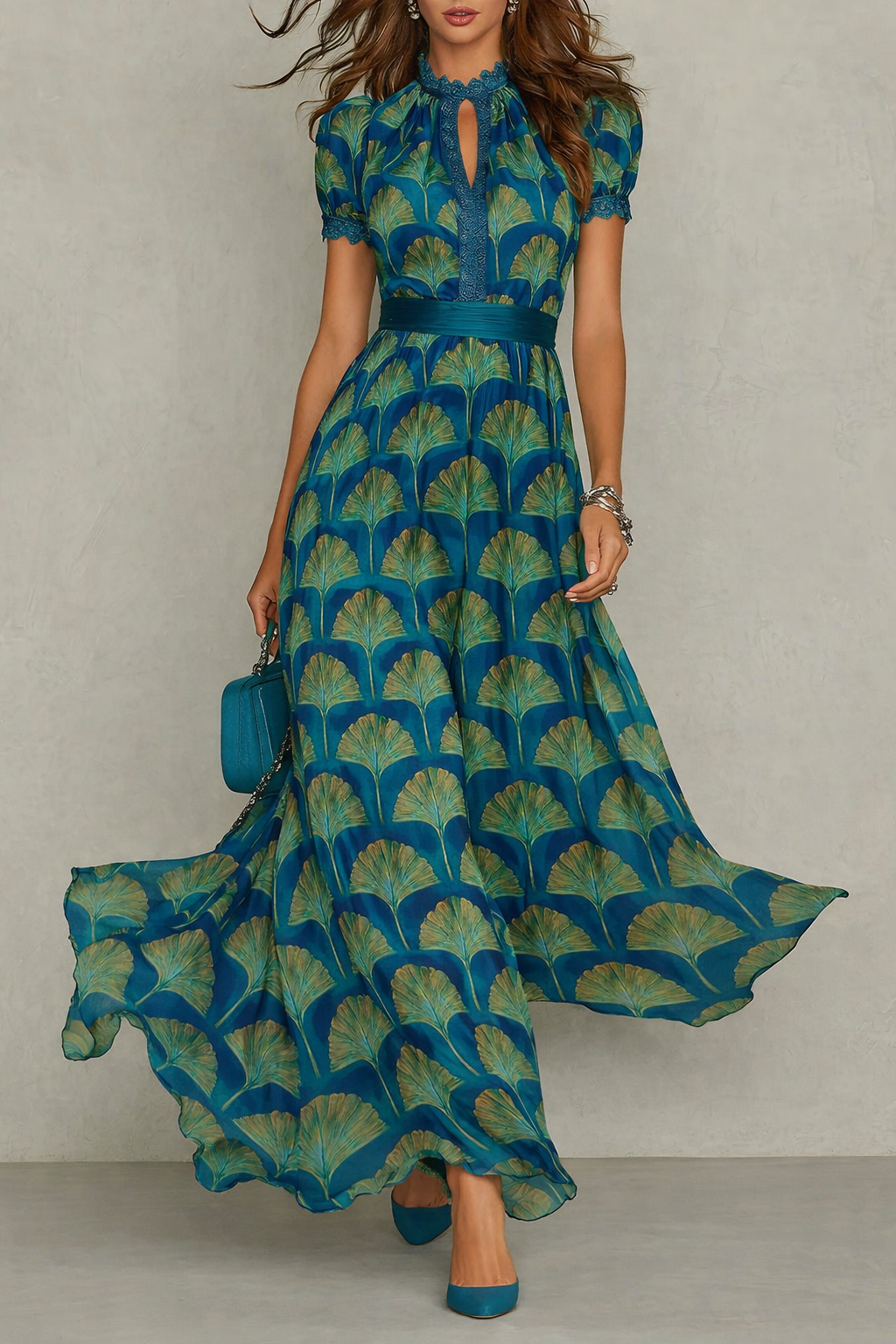 FS059 Dandelion Green Floral Pattern JPG