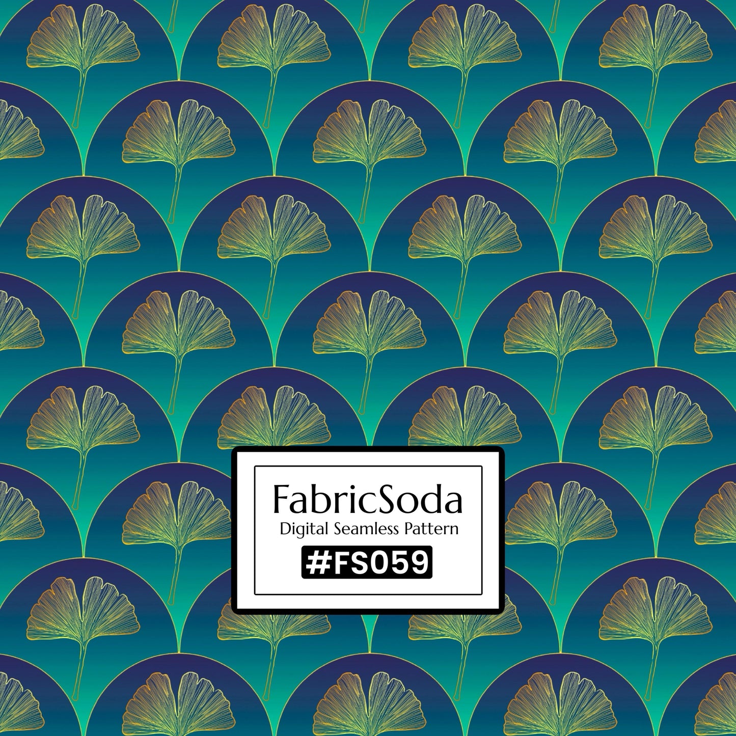FS059 Dandelion Green Floral Printed Fabric