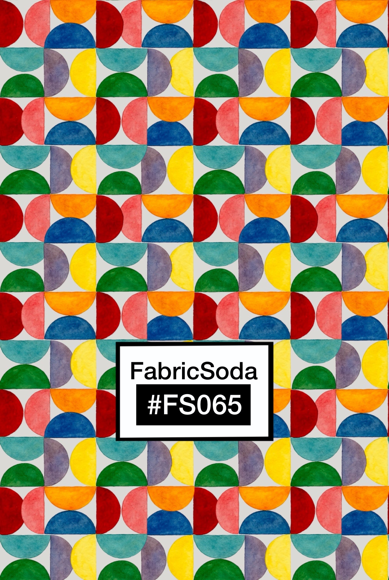 FS065 Colourful Geometric Printed Fabric