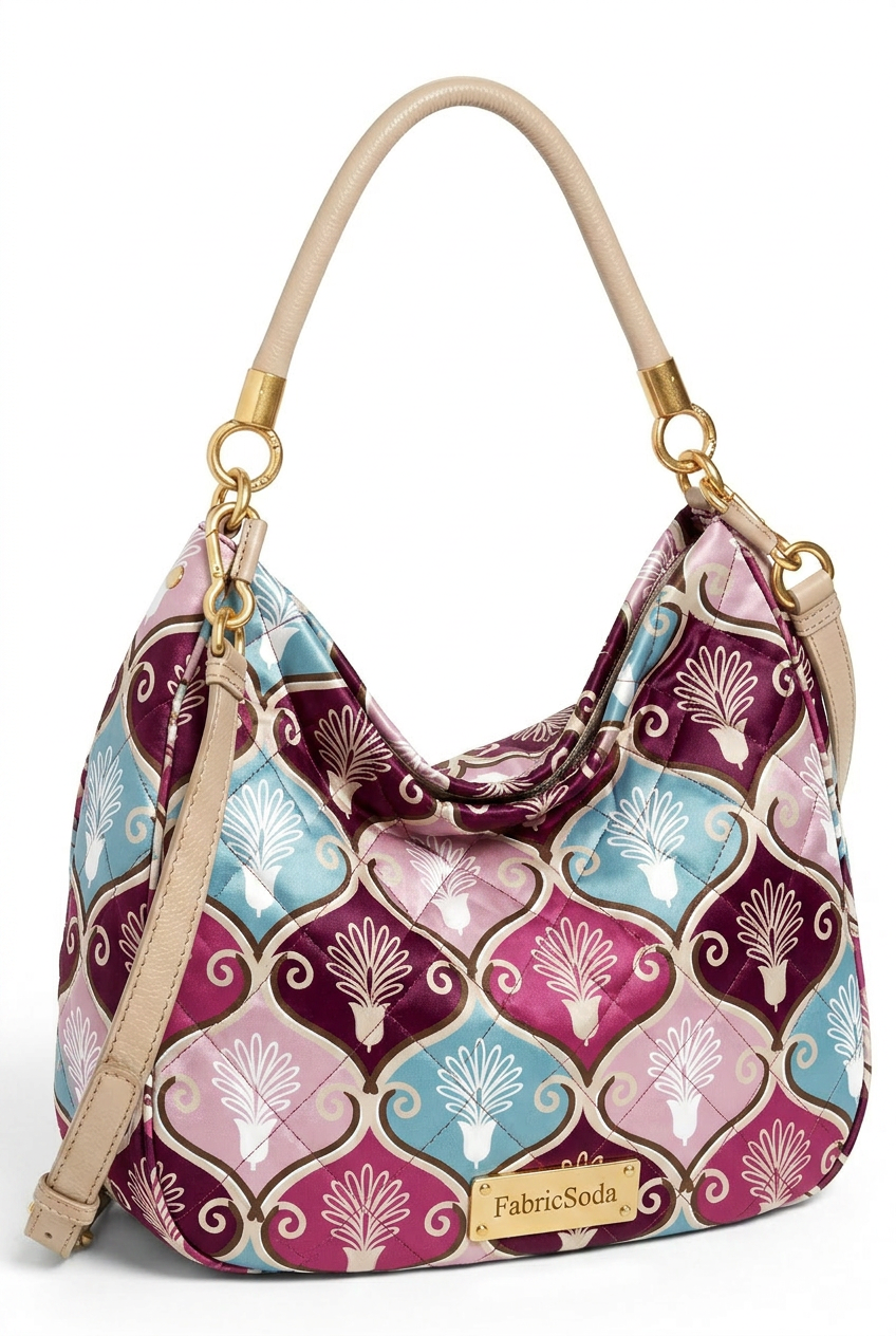 FS068 Fancy Pink Floral Printed Fabric