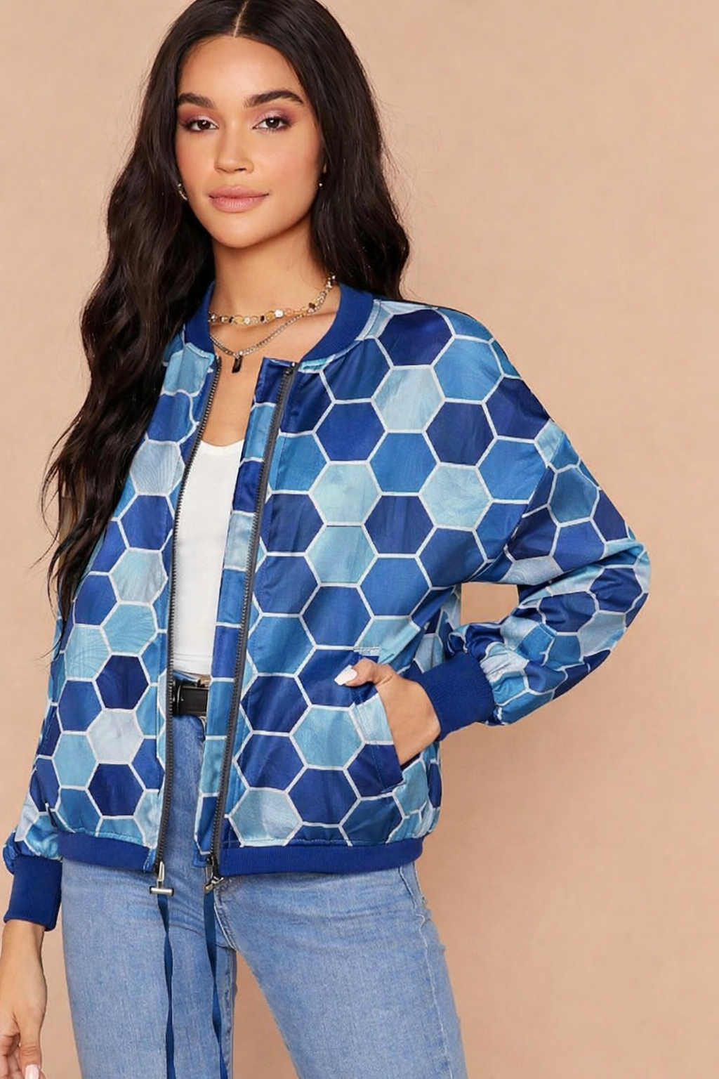 FS070 Blue Shades Geometric Seamless Pattern JPG