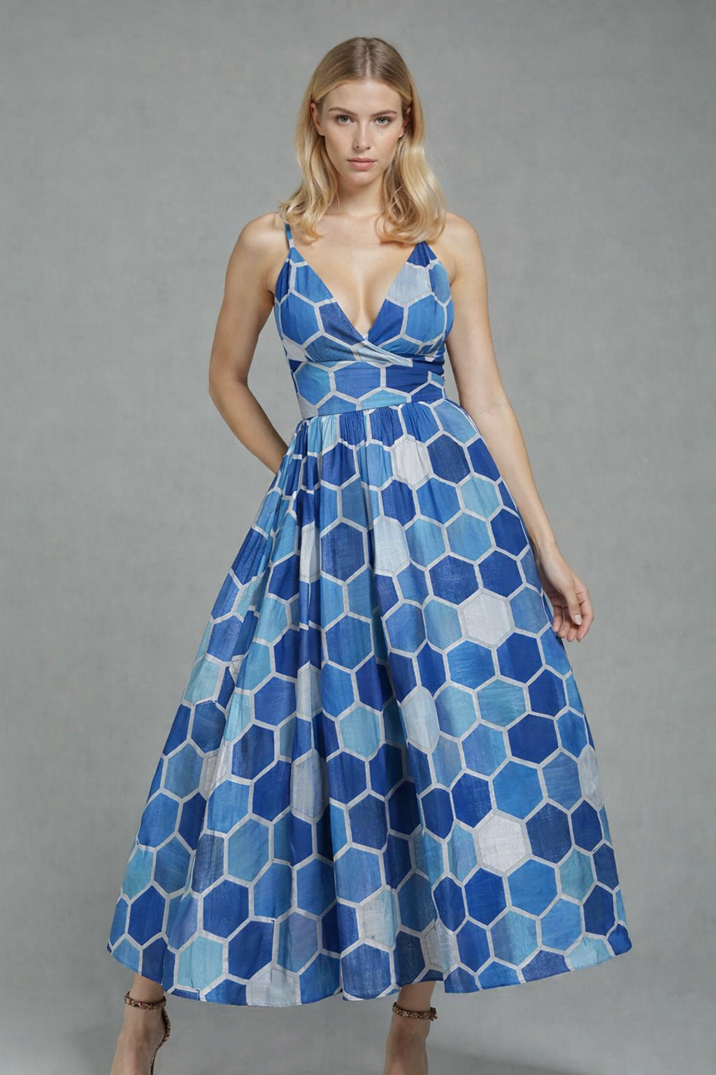 blue hexagonal pattern