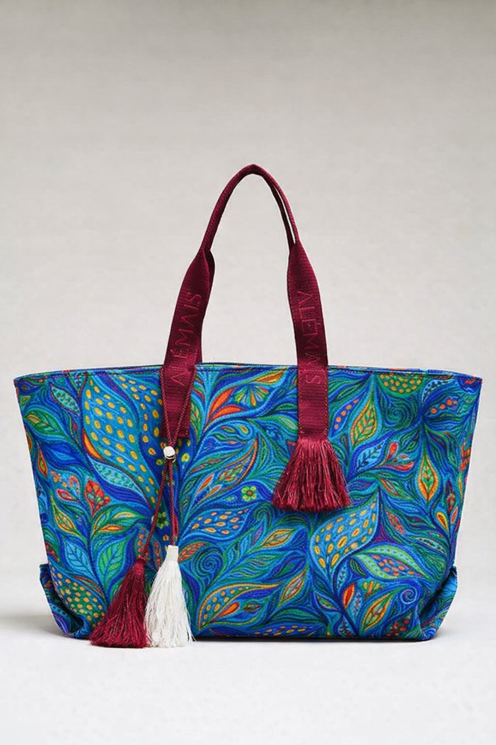 FS072 Blue Abstract Floral Printed Fabric