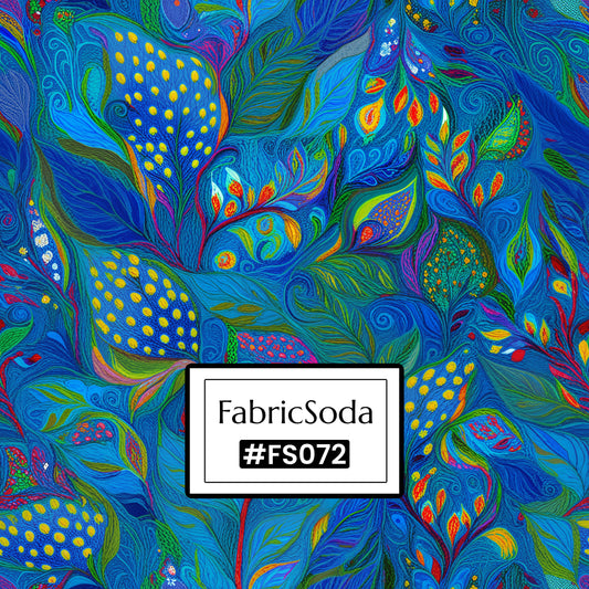 Blue Abstract Floral Seamless Pattern, blue floral pattern 