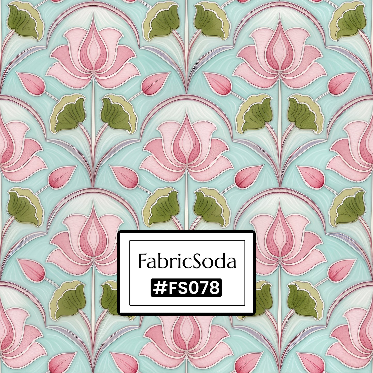 FS078 Fancy Pink Floral Printed Fabric