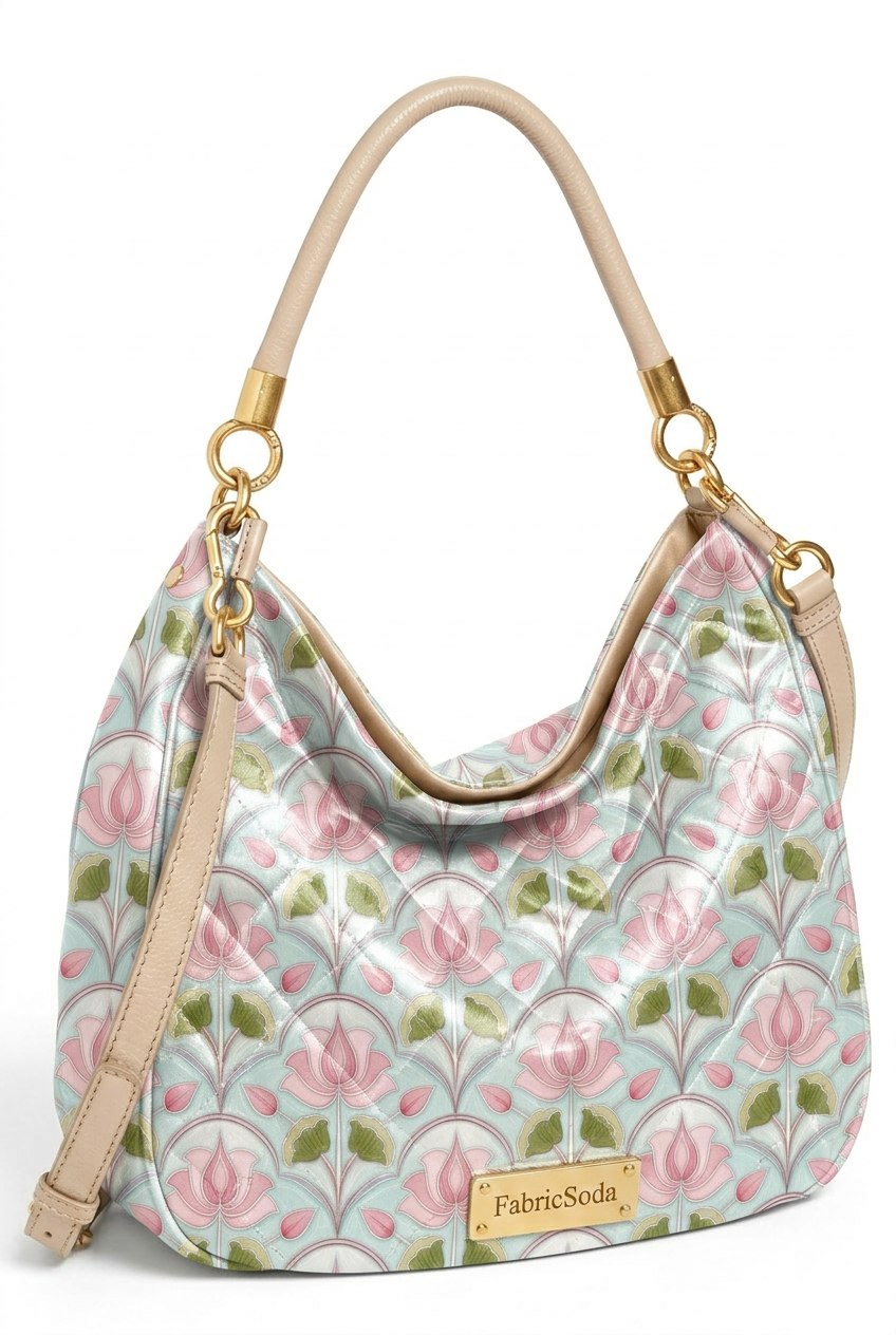 FS078 Fancy Pink Floral Printed Fabric
