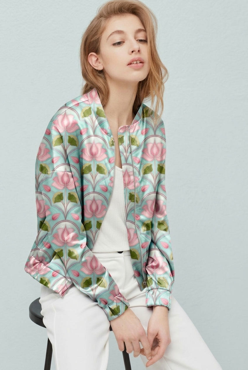 FS078 Fancy Pink Floral Printed Fabric
