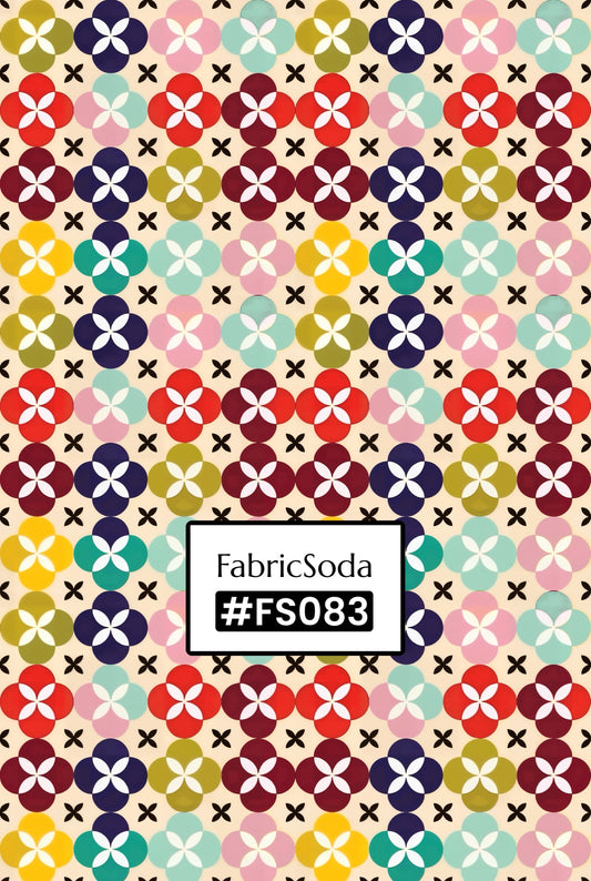FS083 Multicolours Geometric Printed Fabric