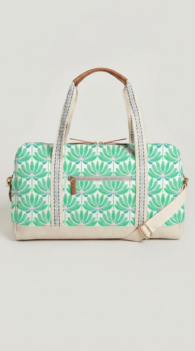 FS085 Light Green Floral Seamless Pattern JPG