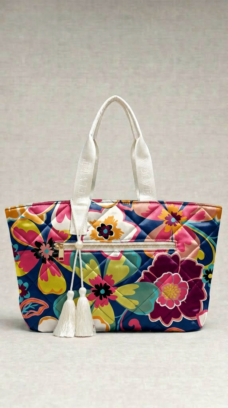 FS088 Colourful Blooming Flowers Printed Fabric