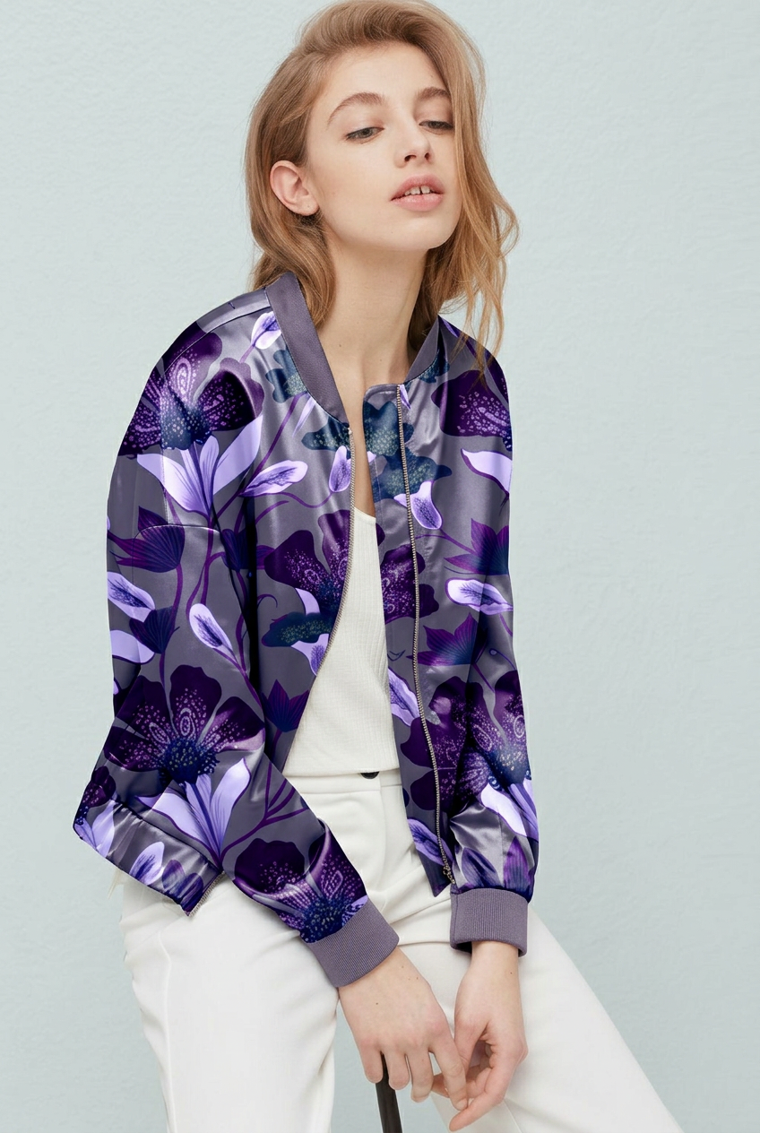 FS089 Violet Garden Floral Fabric