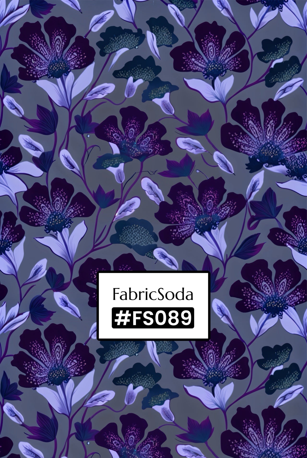 FS089 Violet Garden Printed Fabric