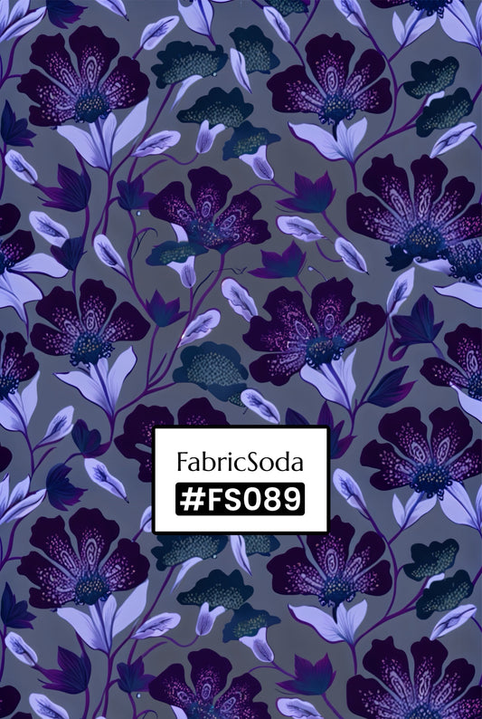 FS089 Violet Garden Printed Fabric