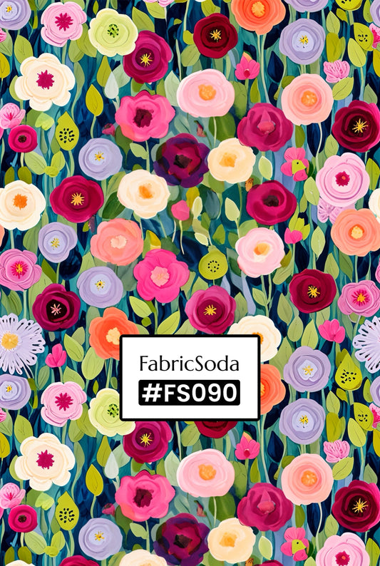 FS090 Flower Garden Printed Fabric