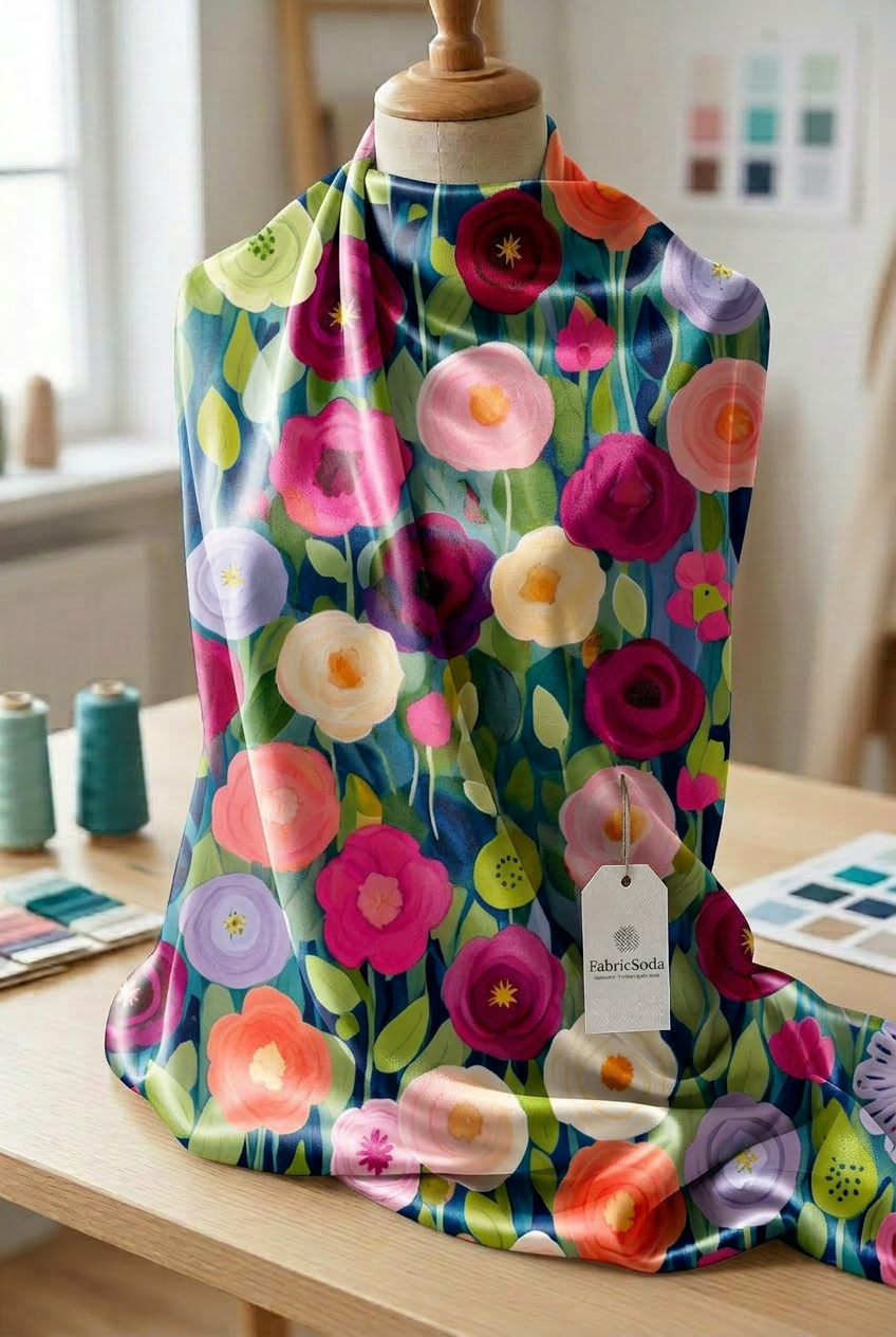 FS090 Flower Garden Printed Fabric
