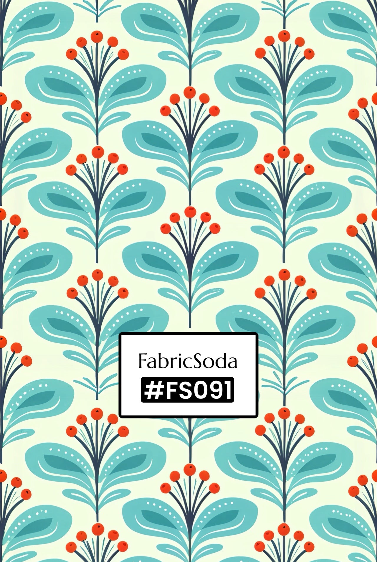 FS091 Fancy Green Floral Fabric
