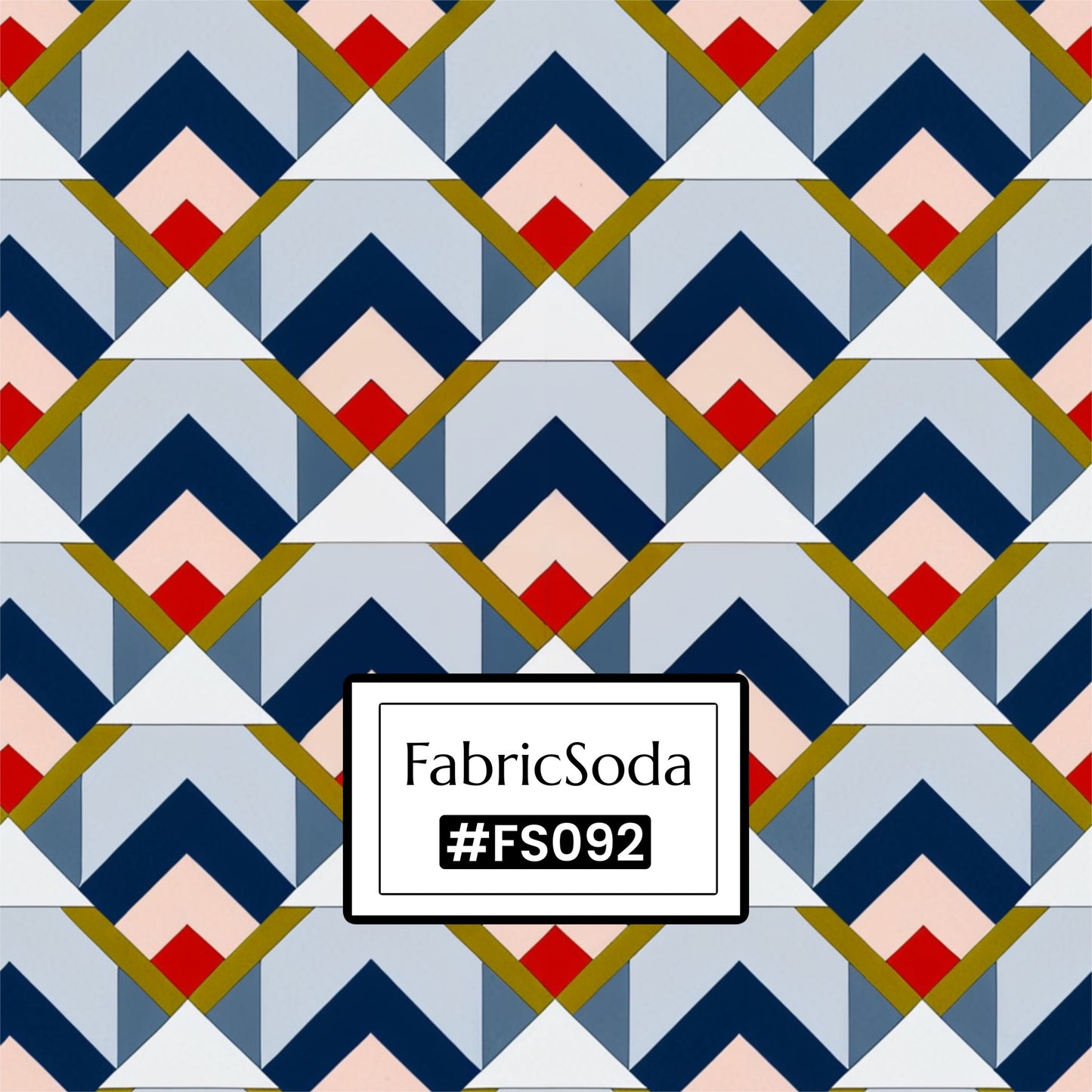 FS092 Geometric Arrow Tile Printed Fabric