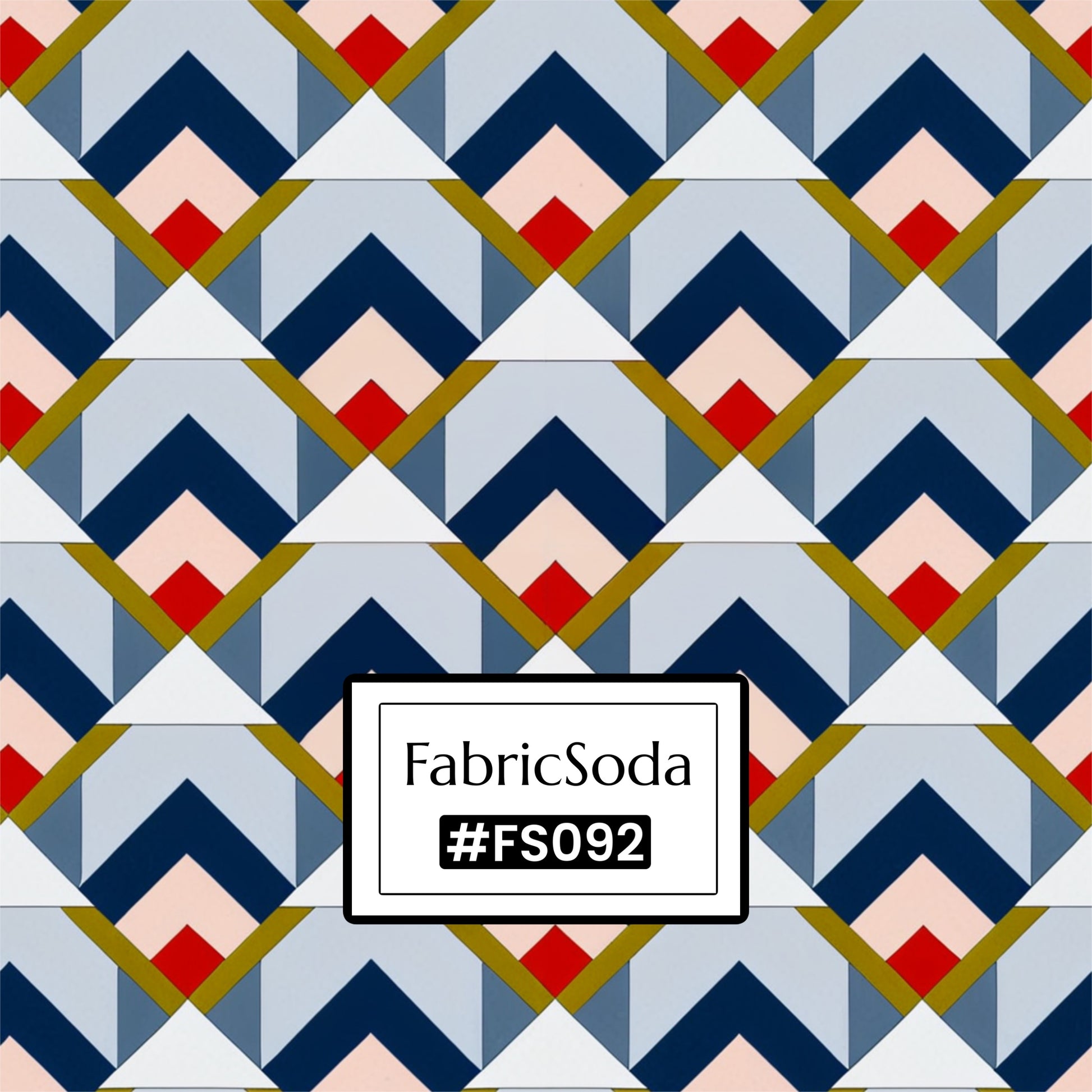 FS092 Geometric Arrow Tile Printed Fabric
