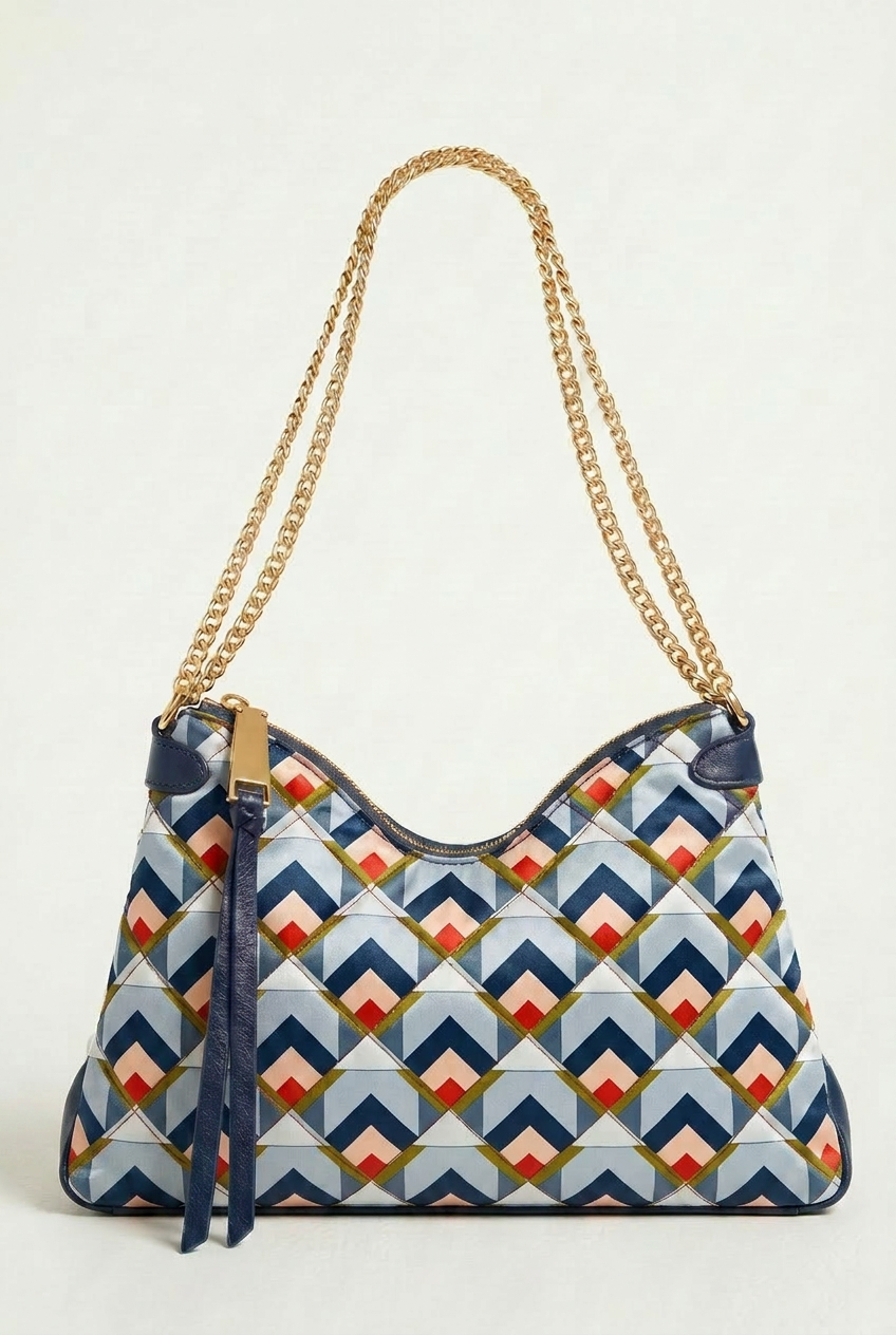 FS092 Geometric Arrow Tile Printed Fabric
