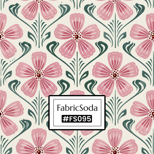 FS095 Pink Flower Seamless Pattern PNG