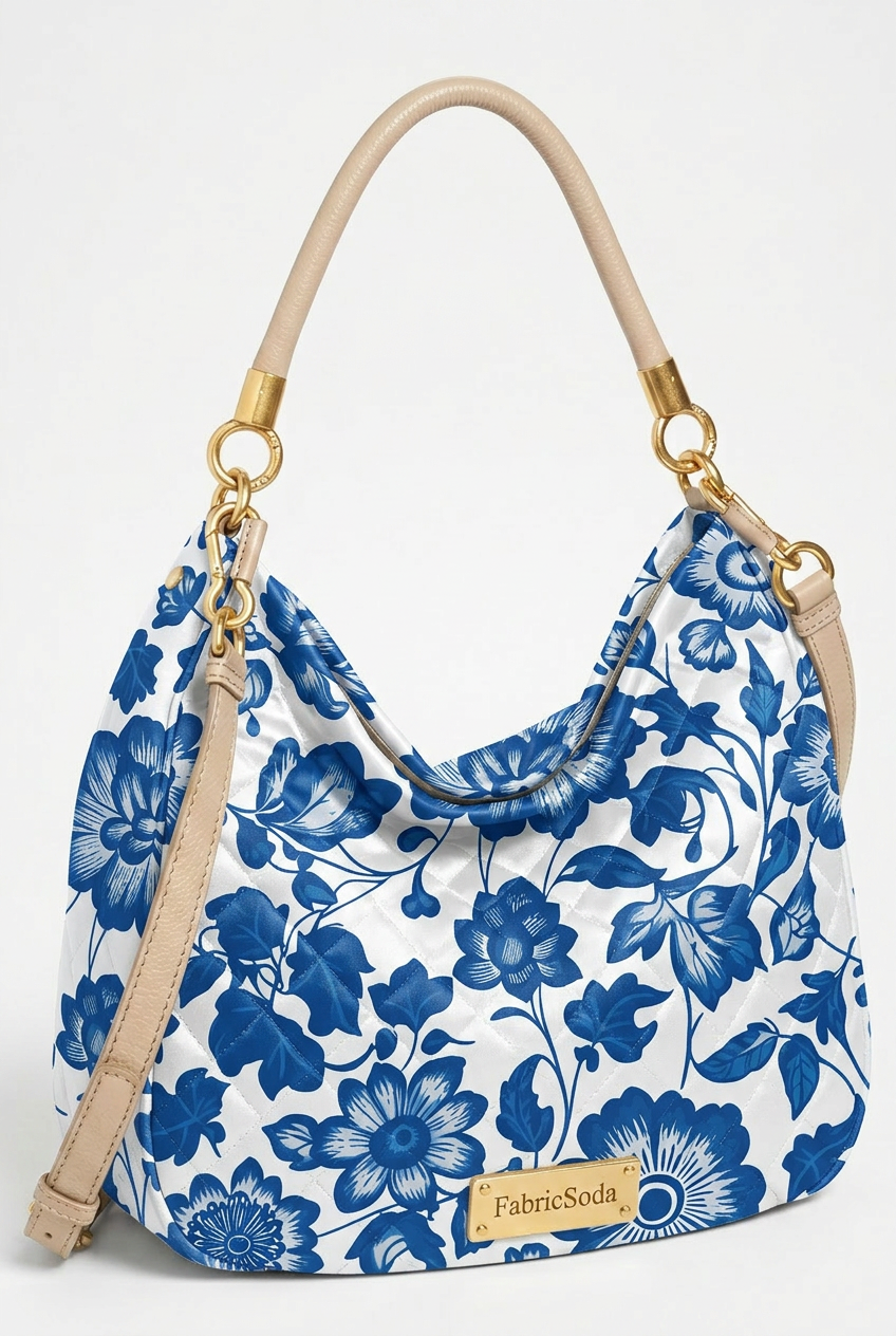 FS104 Blue and White Porcelain Printed Fabric