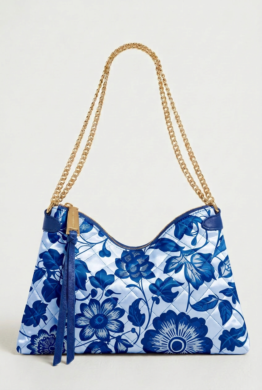 FS104 Blue and White Porcelain Printed Fabric