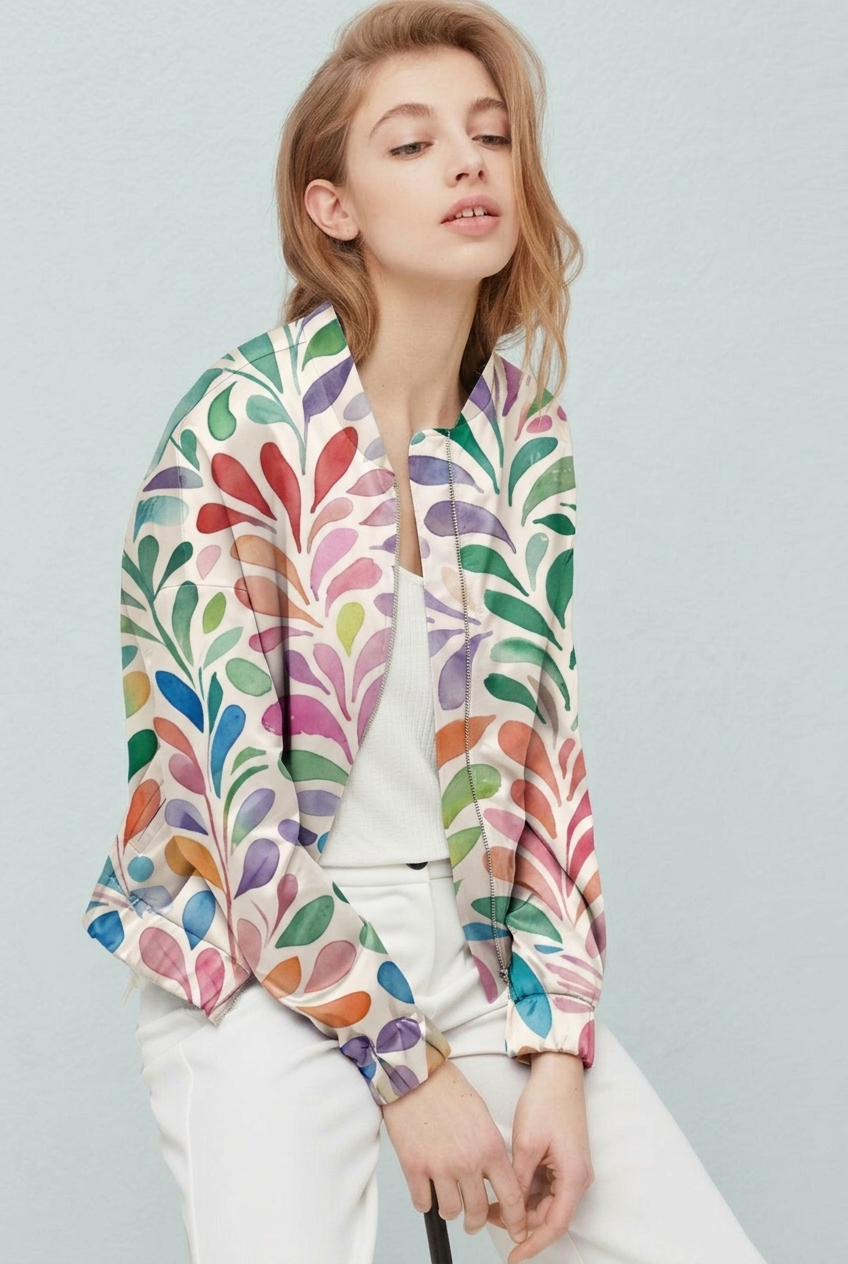 FS107 Watercolour Teardrop Floral Seamless Pattern PNG
