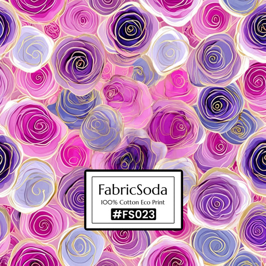 FS023 Pink Purple Flower Seamless Pattern PNG