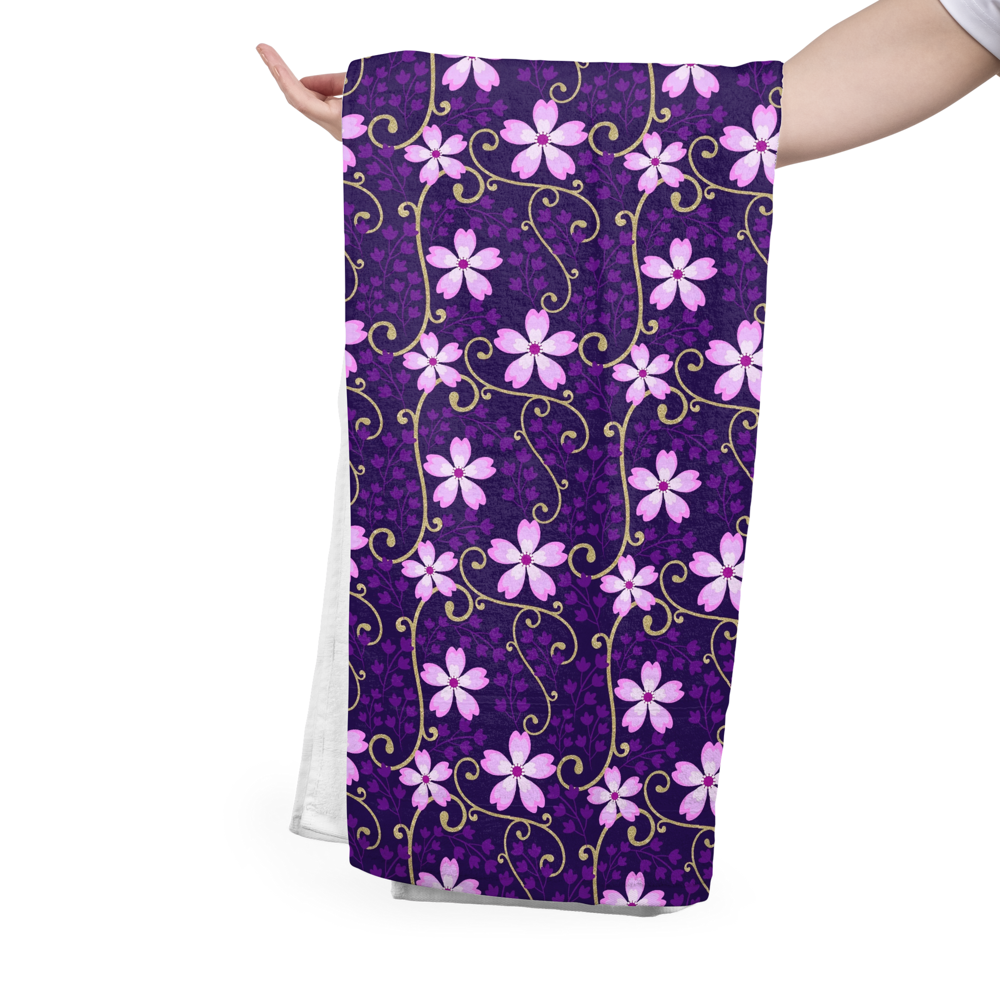 FS020 Purple Floral Seamless Pattern JPG PNG